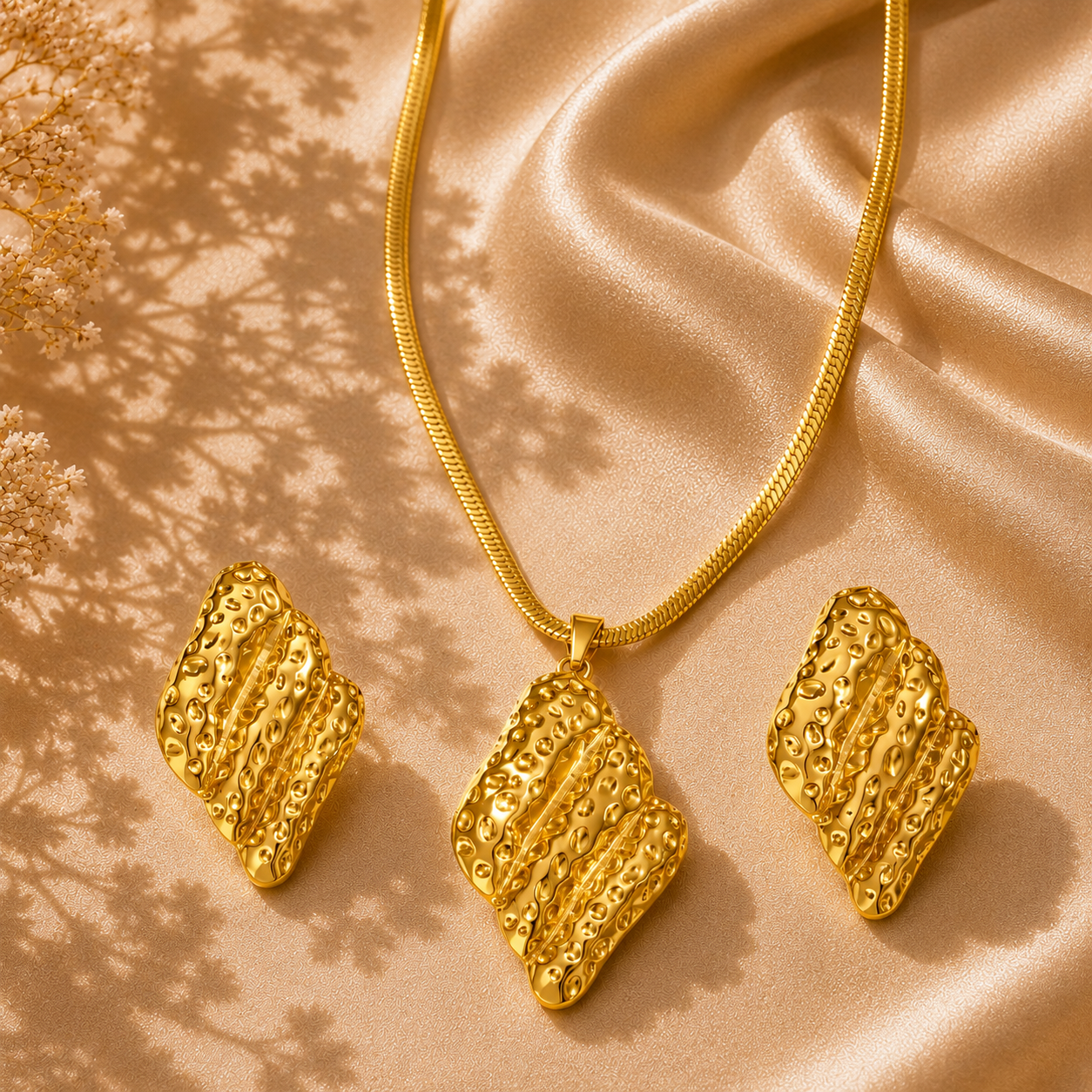 18K Gold Plated Necklace Set